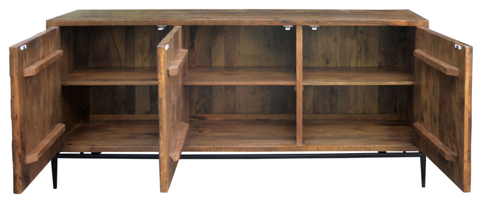 72″ Carlos Reclaimed Wood Sideboard   Transitional   Entertainment Centers And Tv Stands   by Terra Nova Designs  Inc.  Houzz