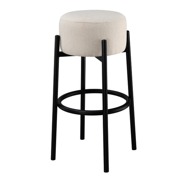 Coaster Furniture Leonard White and Black Backless Stools (Set of 2)