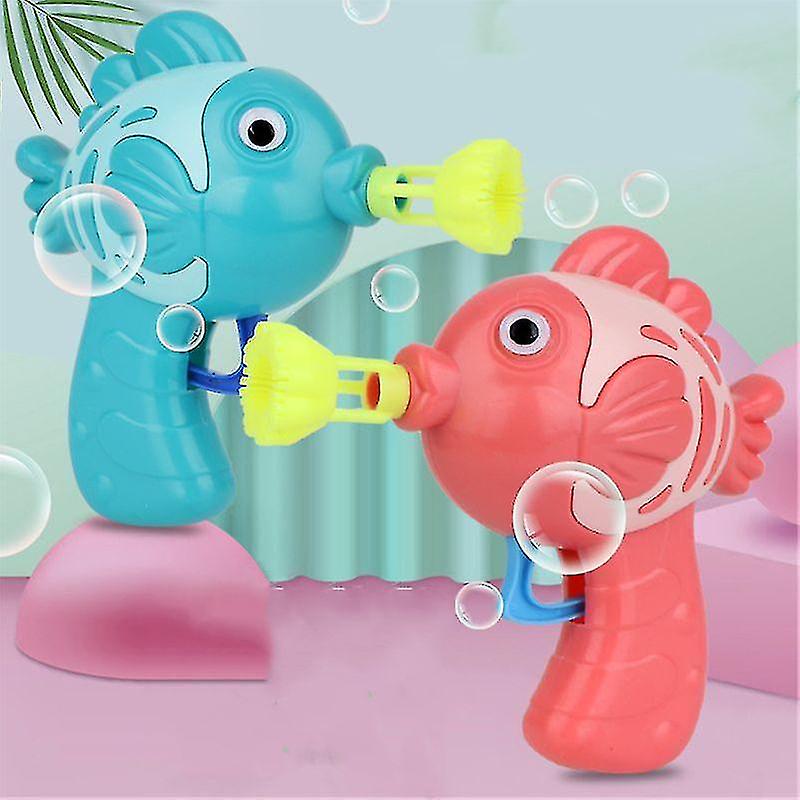 4pcs Cute Fish Soap Water Bubble Gun Bubble Blower Machine Toy For Kids Outdoor Toy Children Manual Gun Blower