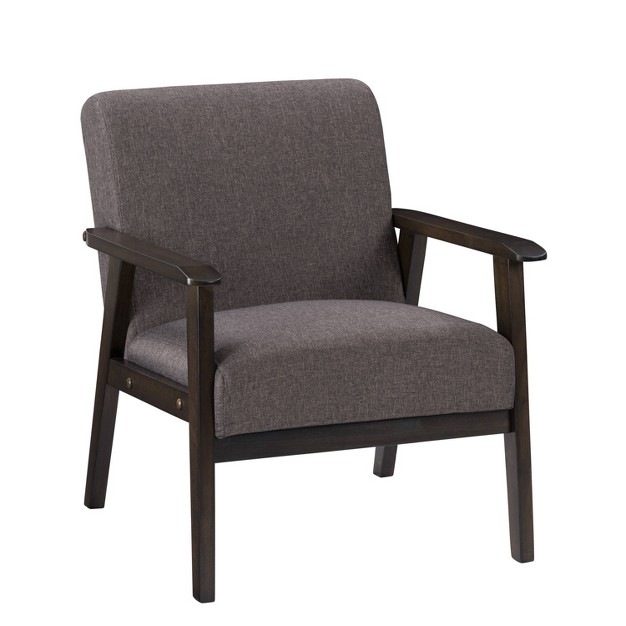 Greyson Wood Armchair Charcoal Brown Corliving