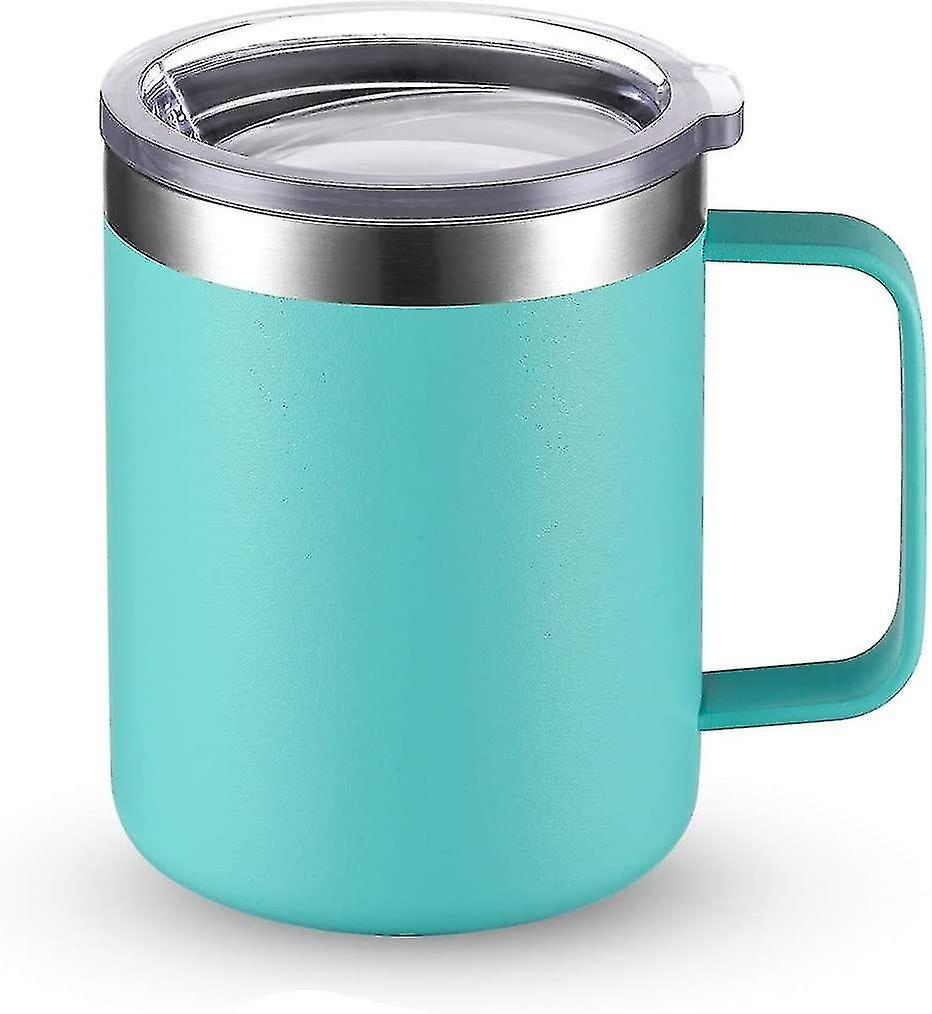 Stainless Steel Coffee Mug Cup With Handle， 12 Oz Double Wall Vacuum Insulated Tumbler With Lid ， Reusable And Durable Travel Coffee Cup Thermal Cup，