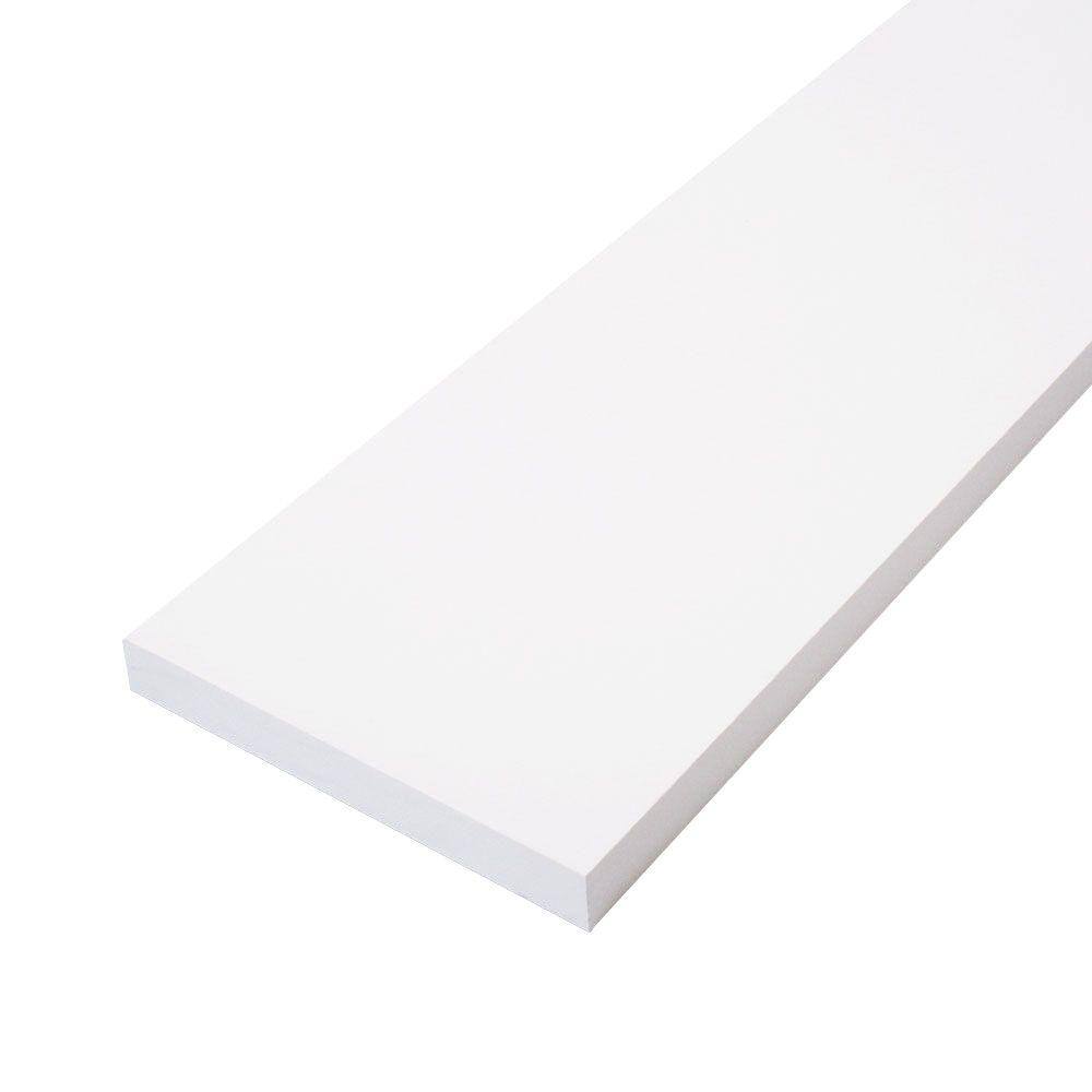 CMPC 1 in. x 6 in. x 16 ft. White Primed Finger-Joint Trim Board Primed Softwood Boards 702645