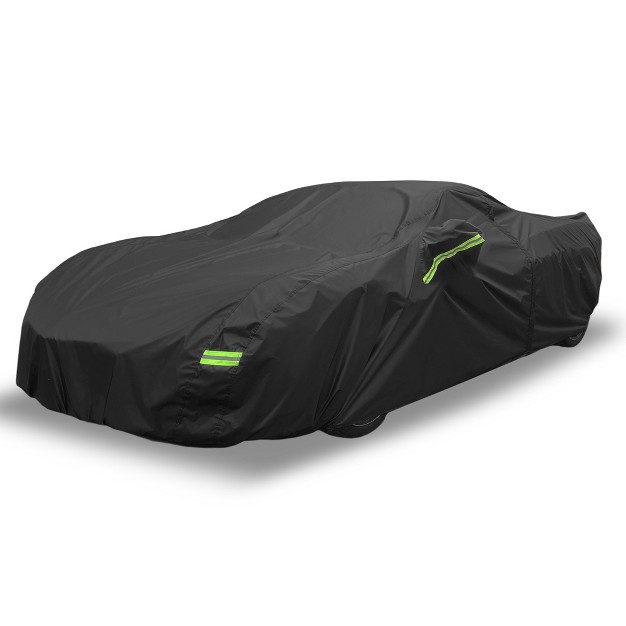 Unique Bargains Waterproof With Zipper Car Cover For Chevrolet Corvette C8 2020 2022 Black