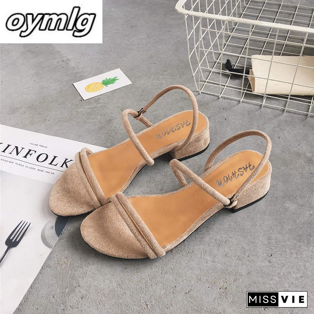 New Flat Outdoor Slippers Sandals Foot Ring Straps Beaded Roman Sandals Fashion Low Slope With Women's Shoes Low Heel Shoes