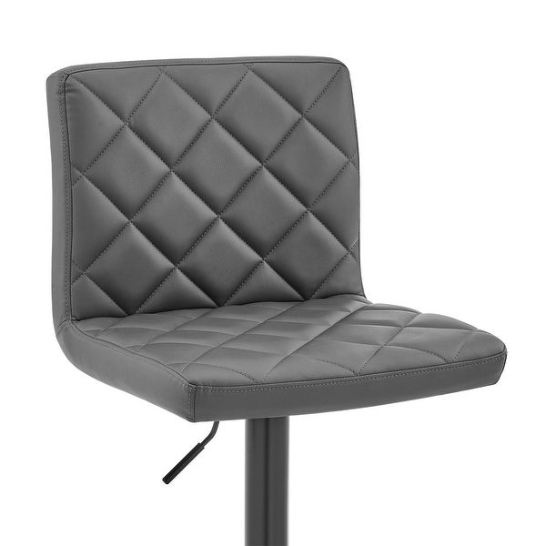 The Duval Adjustable Faux Leather Swivel Bar Stool