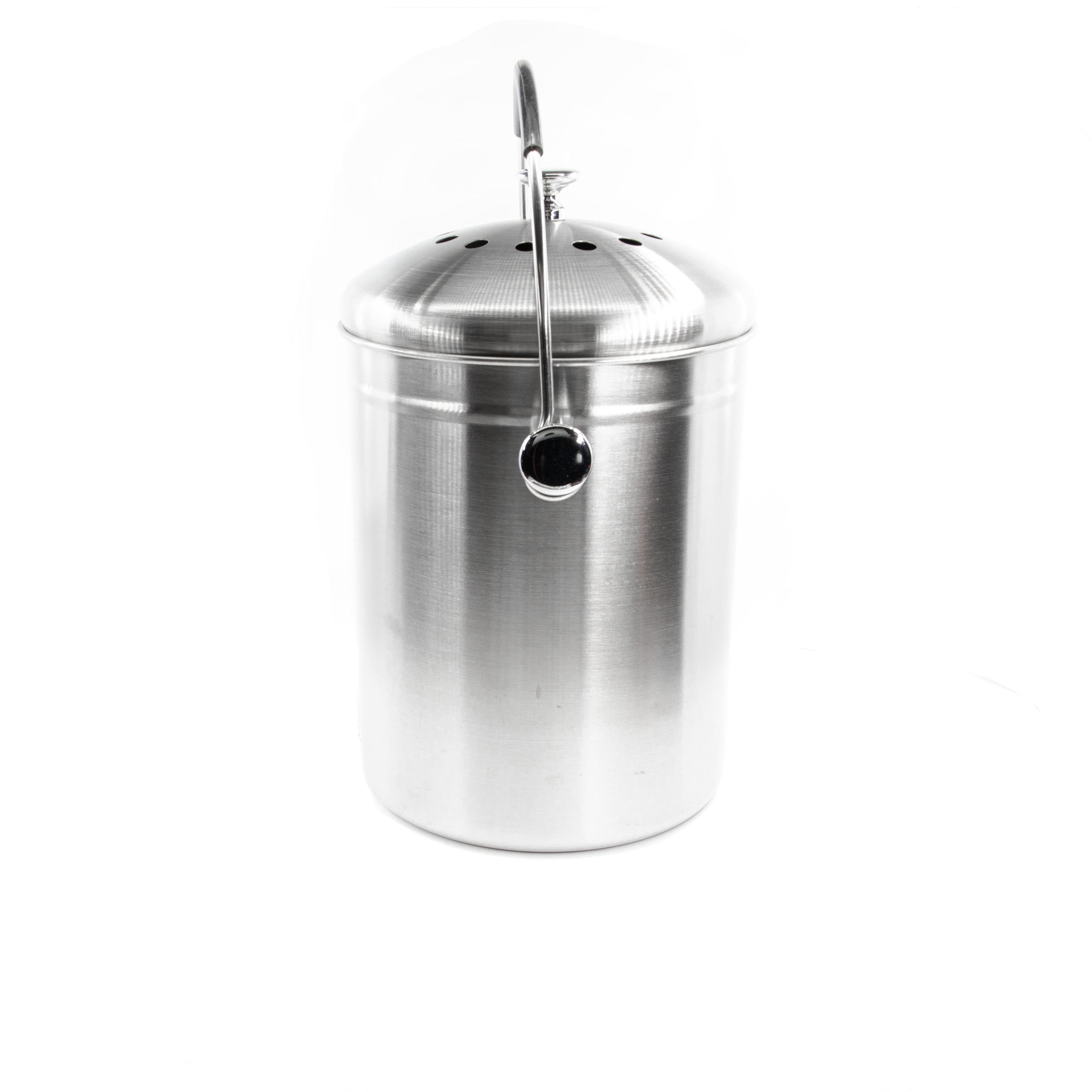 Countertop Compost Bin Stainless Steel 166 oz.