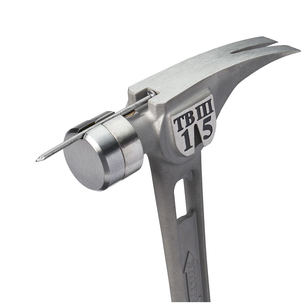 15 oz Ti-Bone III Titanium Hammer with Smooth Face and Curved Handle ;