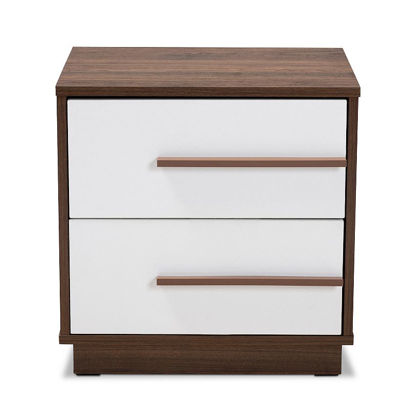 Baxton Studio Mette Medium Brown Nightstand