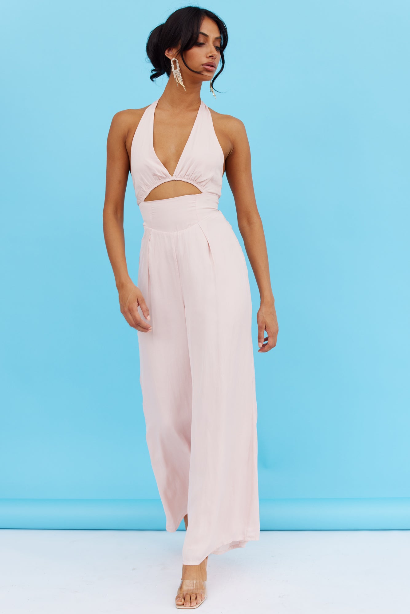 Sunset Glow Jumpsuit Blush