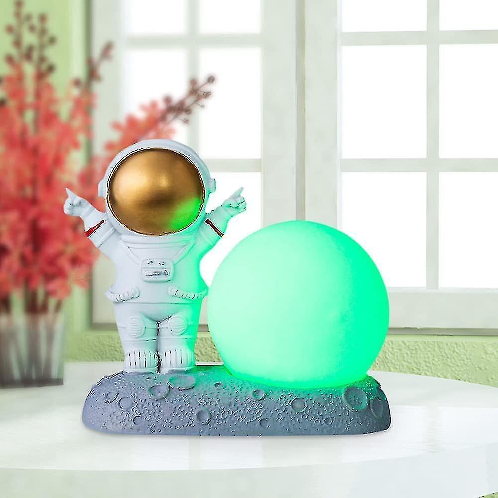 Creative Astronaut Night Light - Decorative Bedside Lamp - Moon - Desk Decoration - For Kids Room，(g