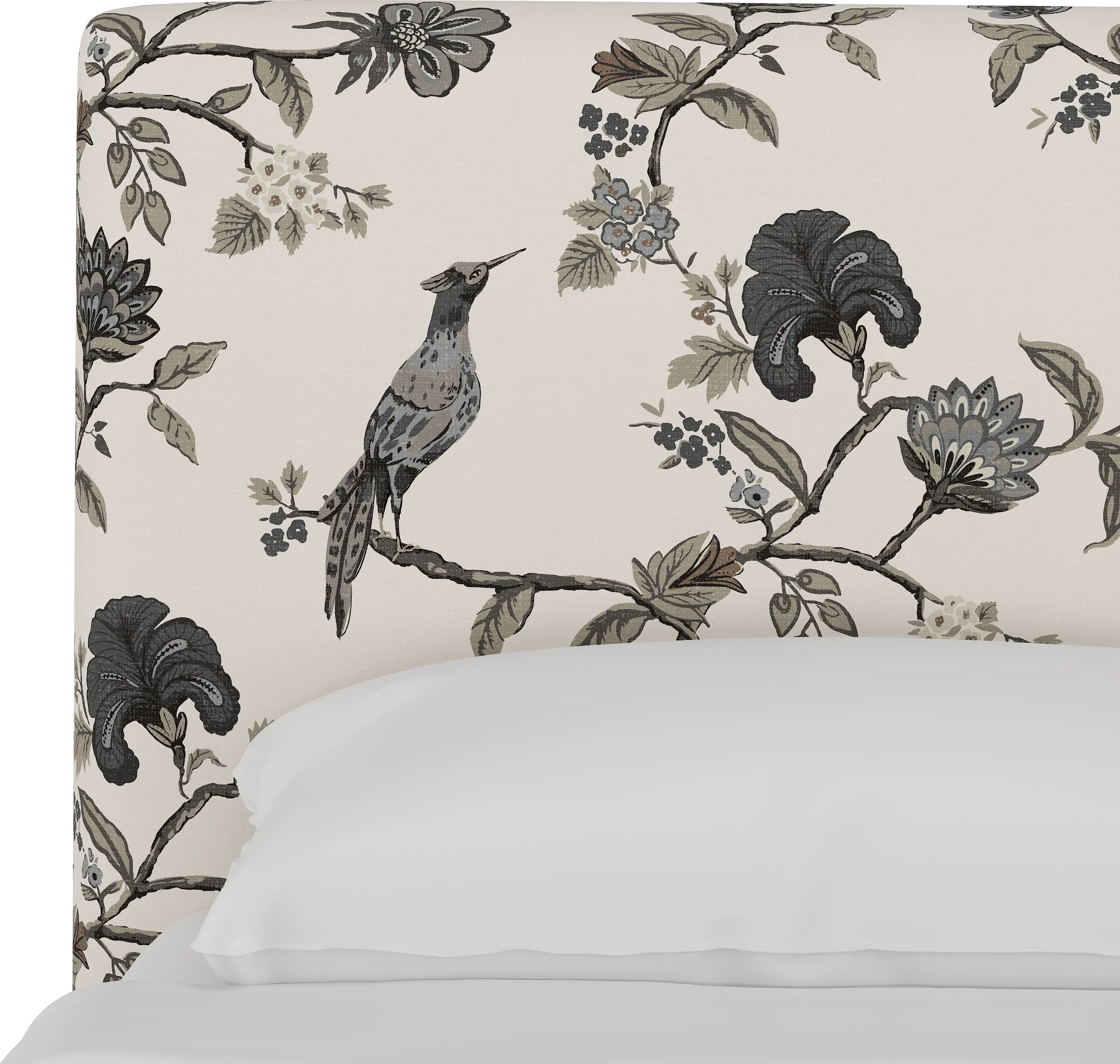 Brianna Black Bird Floral Twin Platform Bed - Skyline Furniture