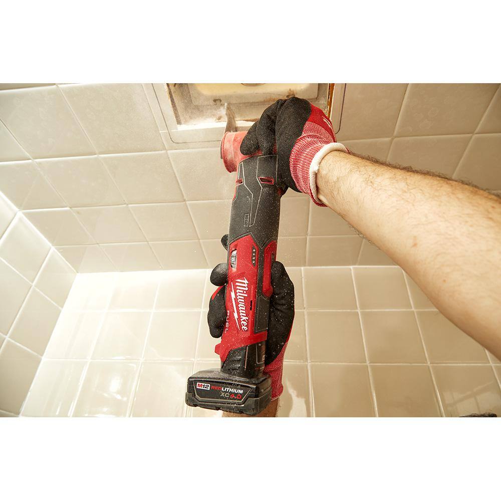 MW M12 FUEL 12-Volt Lithium-Ion Cordless Oscillating Multi-Tool (2-Tool) with Two 3.0 Ah Batteries 2526-20-2526-20-48-11-2412