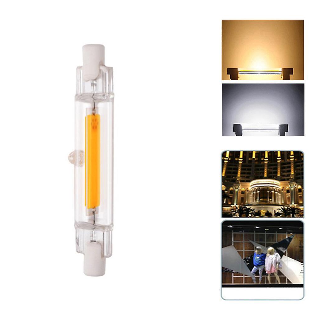 Glass Tube R7s Cob Light-emitting Diode Bulb 78mm 5w Warm White Ac110v Replace Halogen Lamp