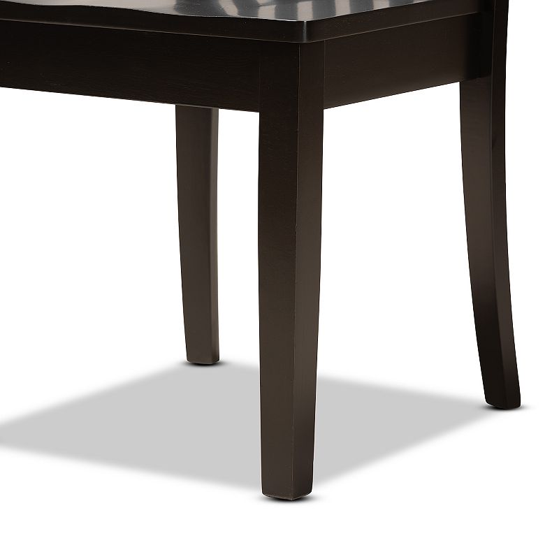 Baxton Studio Zora Dining Table and Chair 5-piece Set