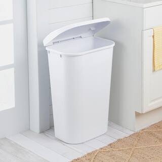 Sterilite 11.3 gal. Lift Top Lid Wastebasket Kitchen Trash Can White (6-Pack) 6 x 10758006