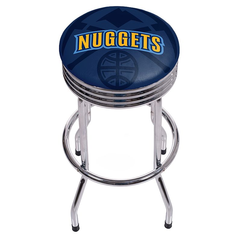 Denver Nuggets Padded Ribbed Bar Stool