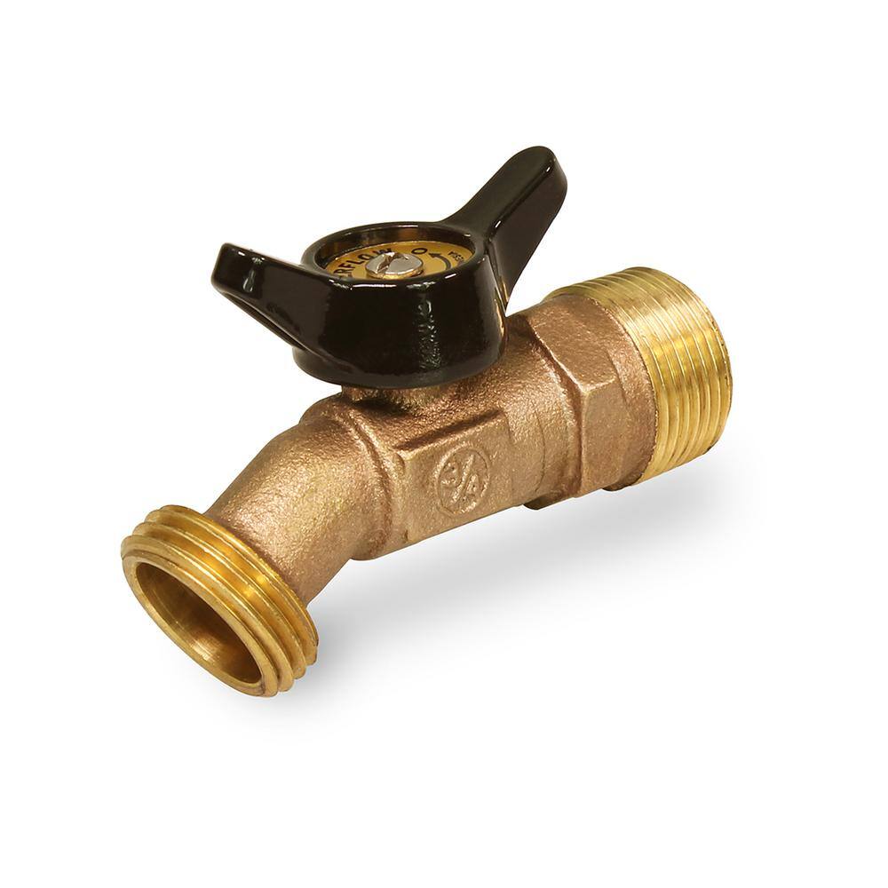 The Plumber's Choice 12 in. MIP Inlet x 34 in. MHT Outlet No Kink Multi-Turn Sillcock Hose Bibb Cast Brass 46835