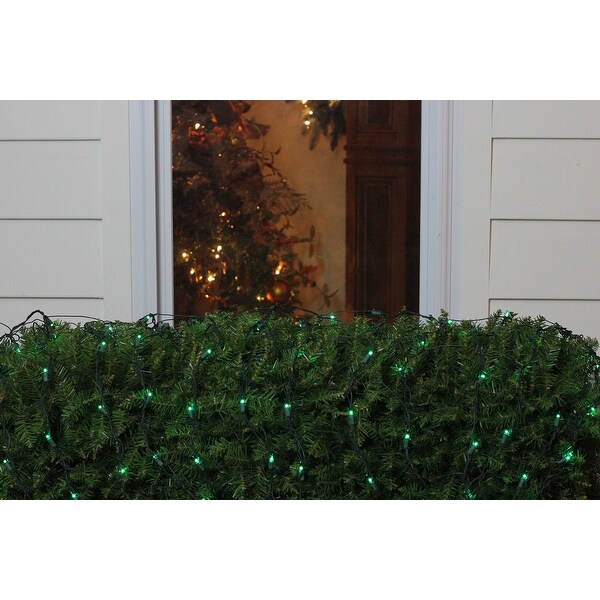 150Count Green Mini Incandescent Net Style Christmas Lights