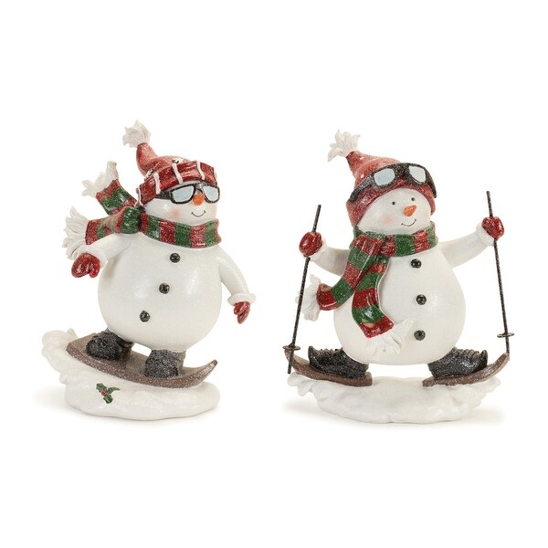 Winter Sport Snowman Figurine (Set of 6)