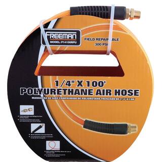 Freeman 14 in. x 100 ft. Polyurethane Air Hose with Field Repairable Ends P14100RPU