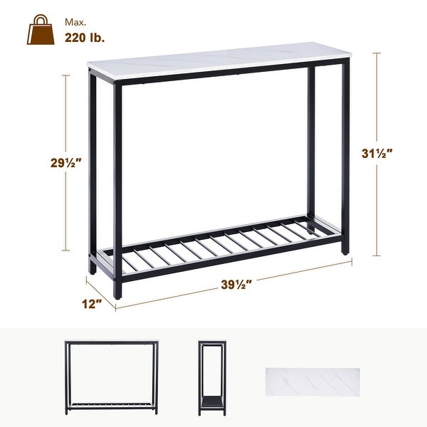 CO-Z Modern Entryway Console Table w Open Lower Shelf