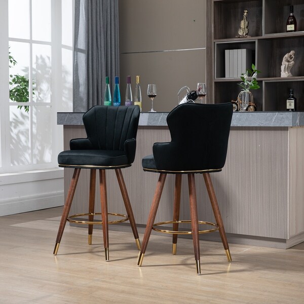 wivel Bar Stools with Backrest Footrest ，with a fixed height of 360 degrees