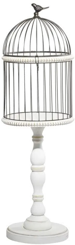 White Metal Birdcage