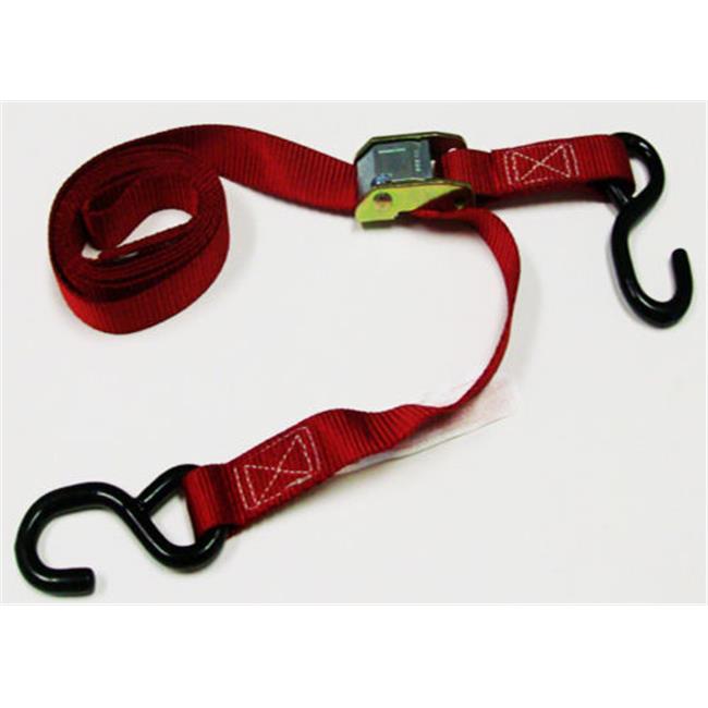 Tie 4 Safe CT02-606-W2F-2P-Red 1 in. x 6 ft. Utility Tie Down Strap