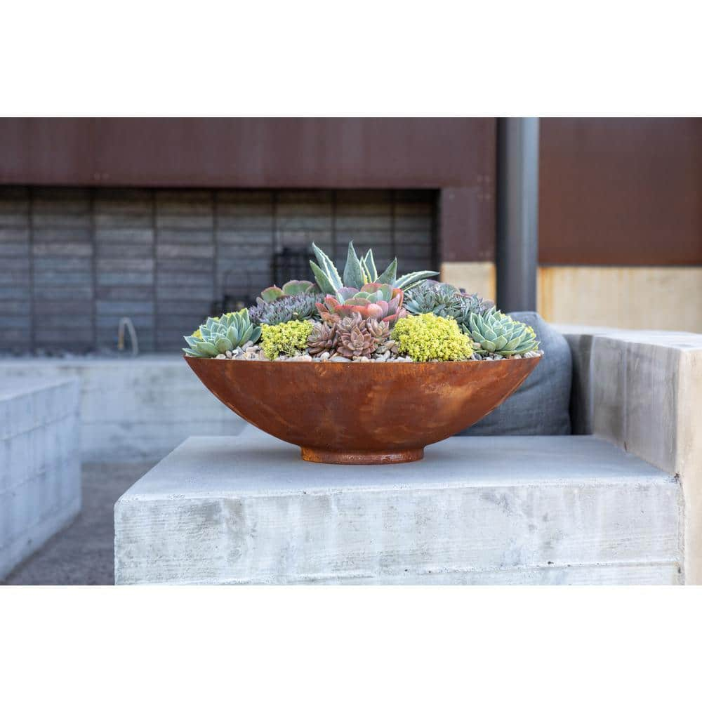 Veradek Rust Bowl 22 in. Corten Steel Metal Round Planter RBV22RS