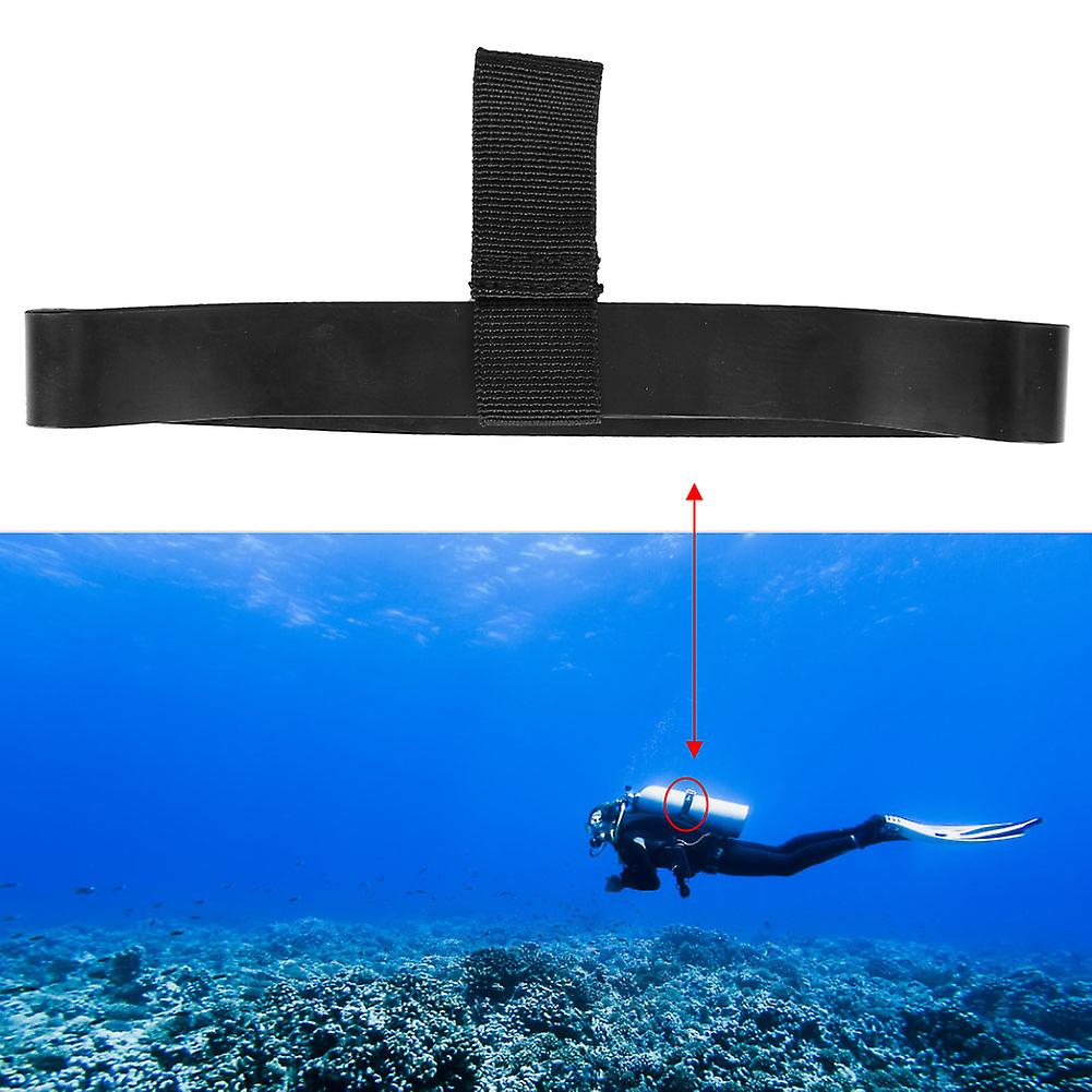 1pc Elastic Rubber Scuba Dive Snorkeling Stage Tank Cylinder Bottle Hose Retainer Band47cm