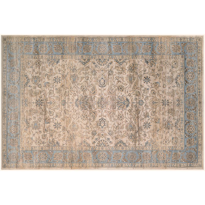 Couristan Zahara Embellished Blossom Framed Floral Rug