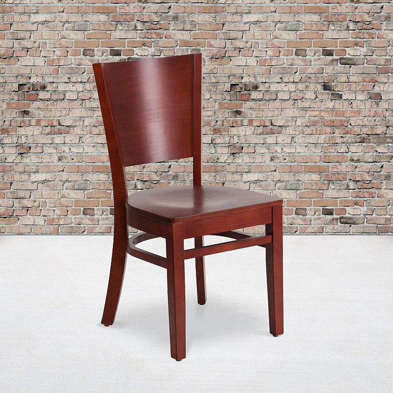 Flash Furniture Lacey Series Solid Back Wood Restaurant Chair