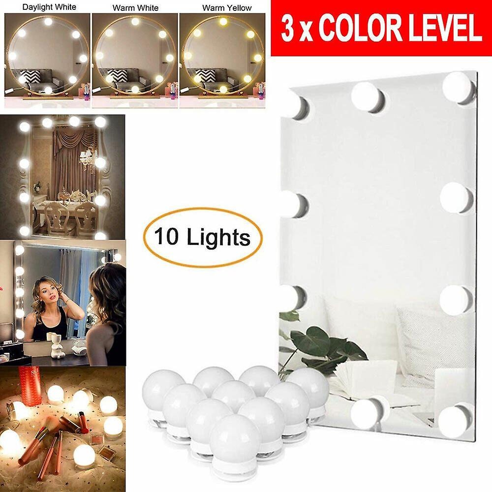 10 Bulbs hollywood style dimmable lamp vanity light led make up mirror lights