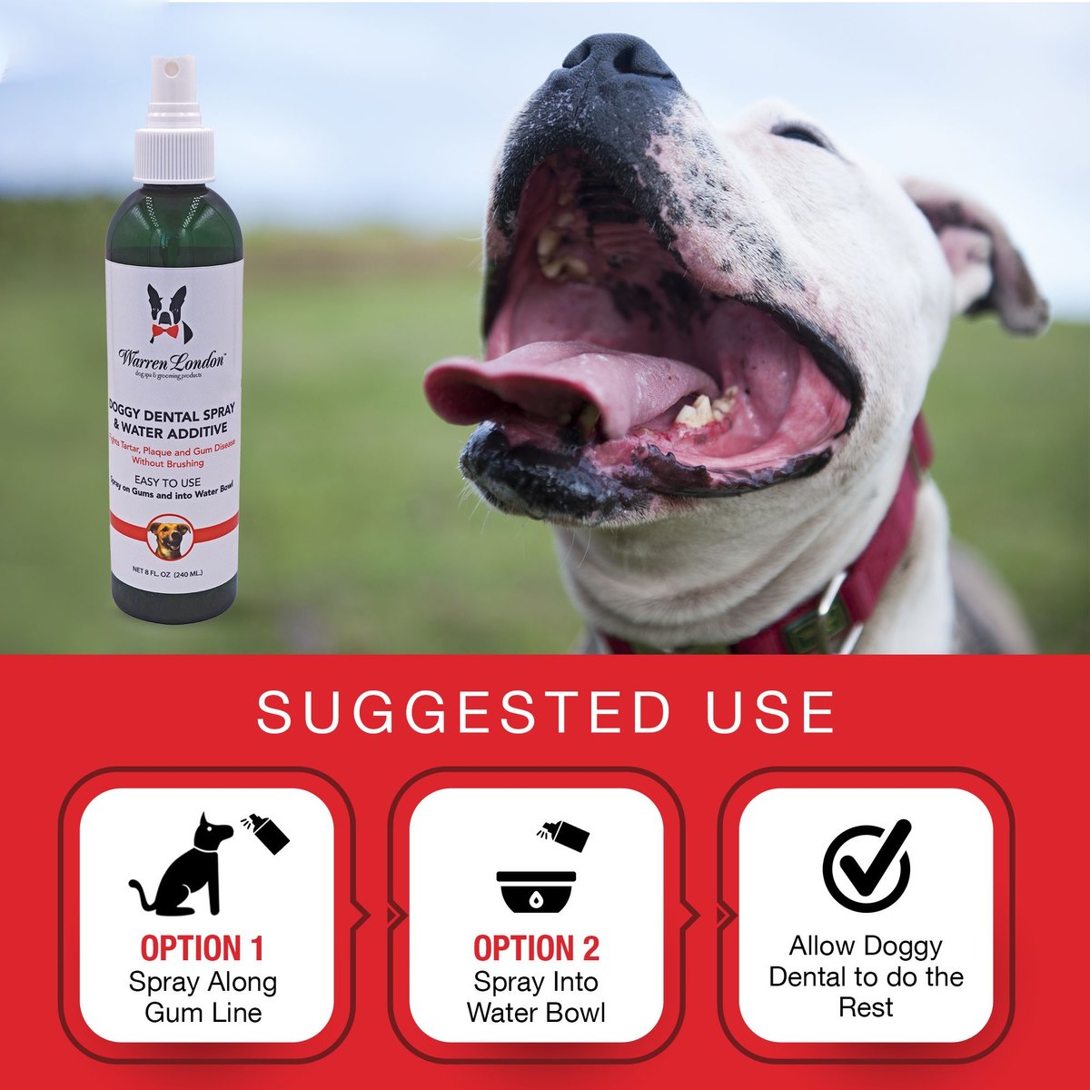 Warren London Dog Dental Spray and Water Additive