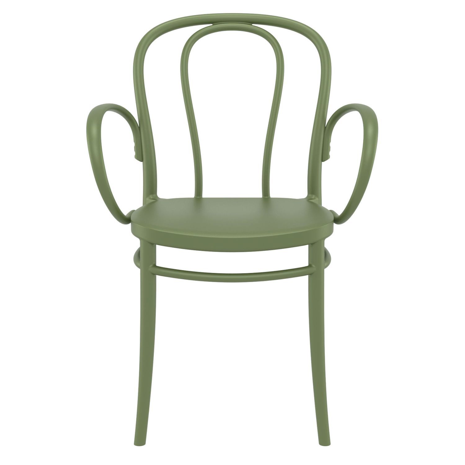 33.5 Olive Green Stackable Patio XL Dining Armchair