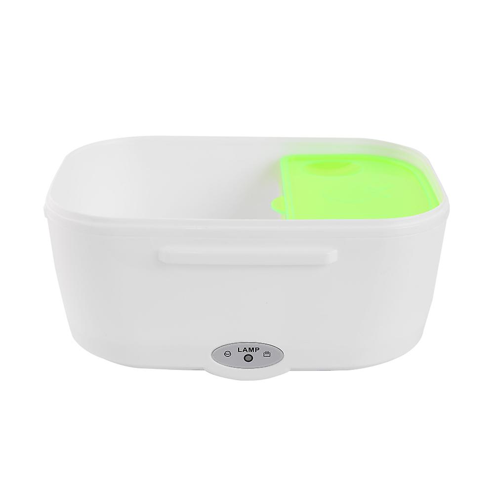 Green Us Plug Multifunctional Portable Electric Heating One-piece Separated Lunch Box Food Container Warmer With A Spoon