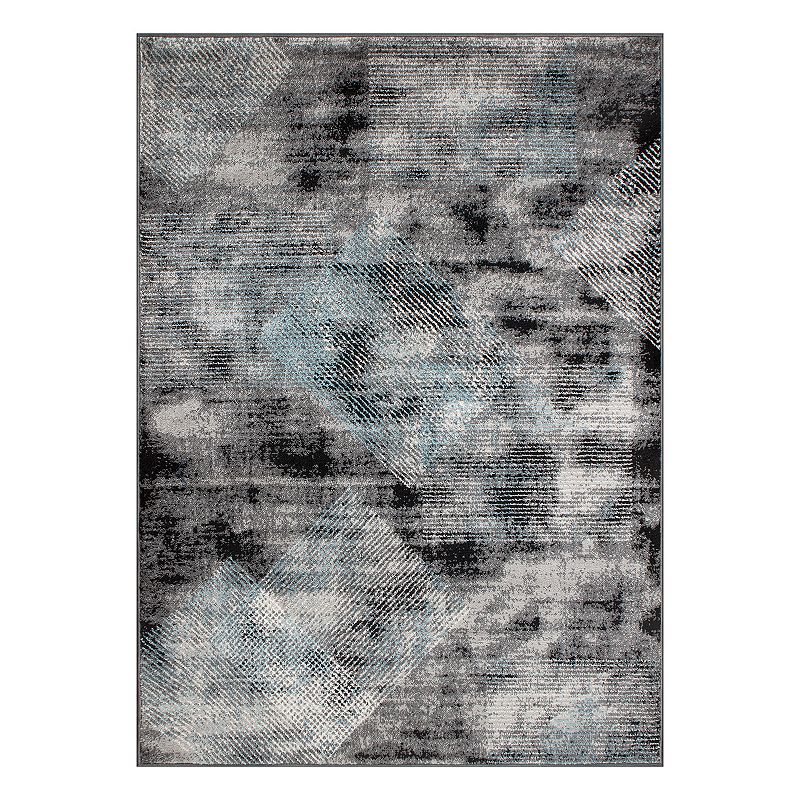 World Rug Gallery Contemporary Distressed Geometric Area Rug