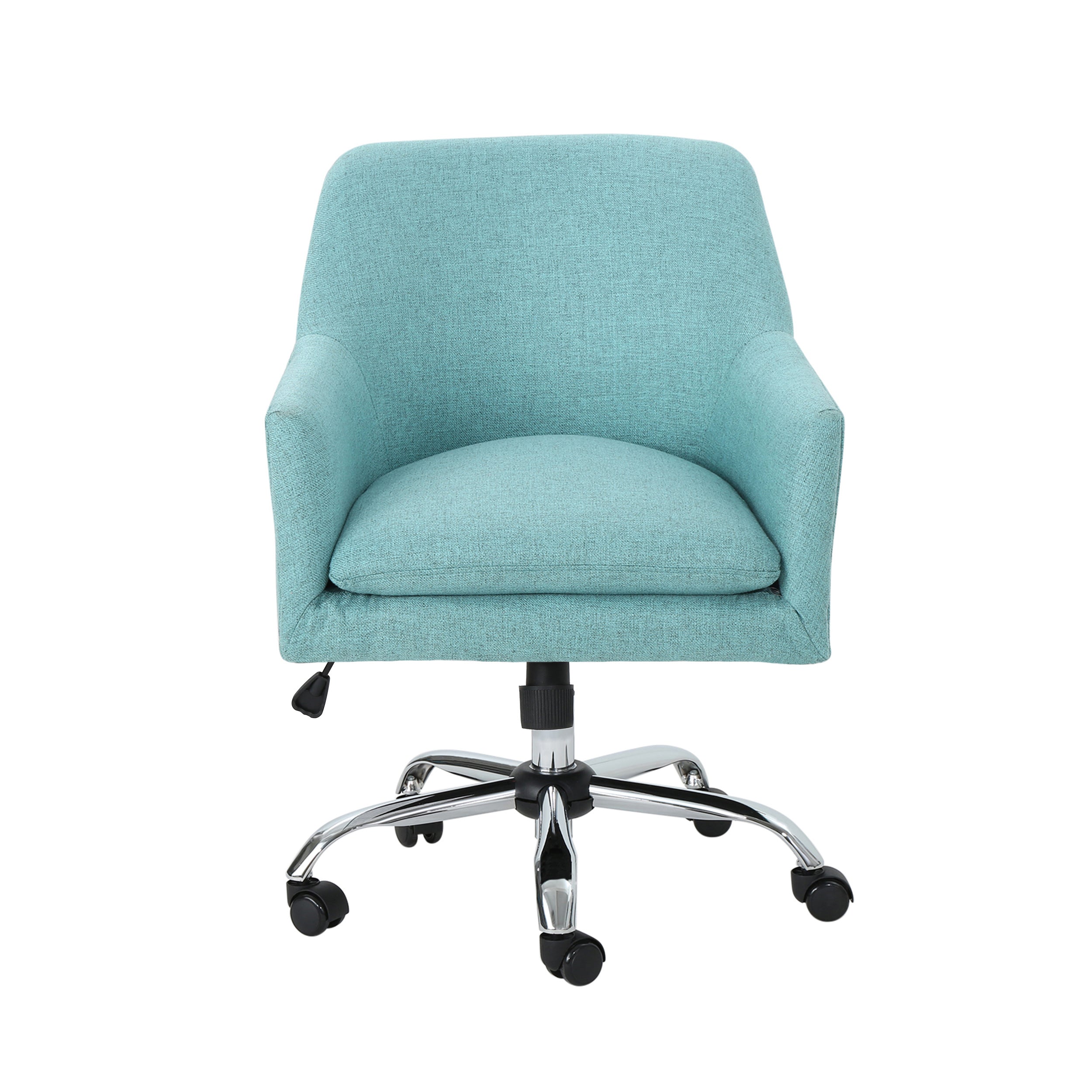 Morgan Mid Century Modern Fabric Home Office Chair with Chrome Base