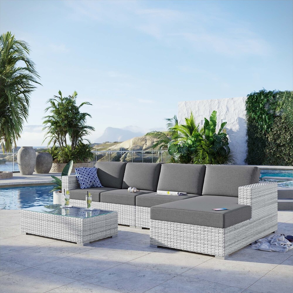 Convene 4 Piece Outdoor Patio Sectional Set