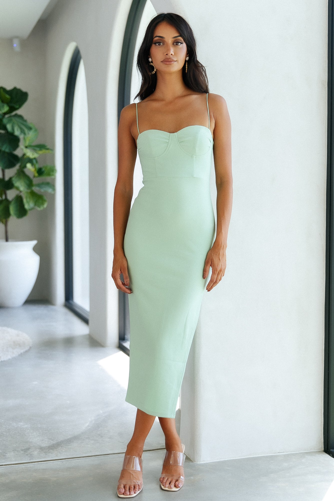 Moonlight Secrets Maxi Dress Green