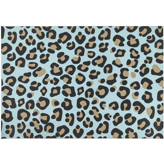 Evergreen Blue Animal Print Layering Mat Inches 11 5 X 9 5 Inches Indoor And Outdoor Decor