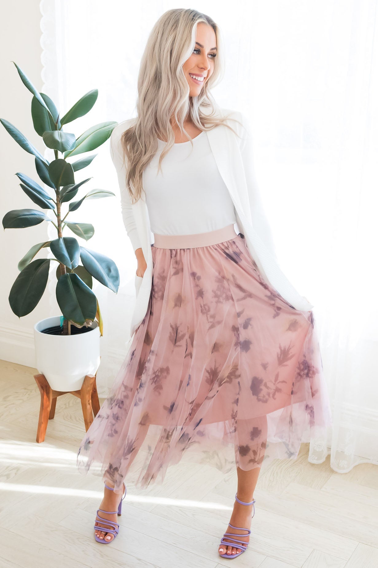 Blooming Buds Modest Tulle Skirt