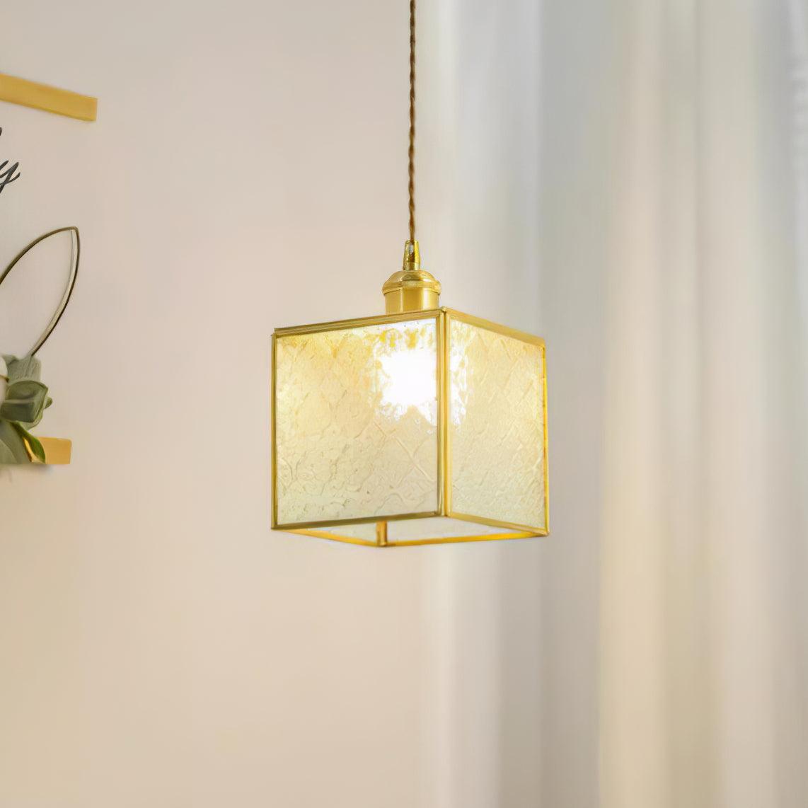 Patterned Glass Pendant Lamp