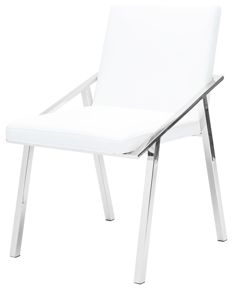 Nika Modern Dining Chair  Contemporary Side Chair  Guest Chair  Faux Leather   Contemporary   Dining Chairs   by HedgeApple  Houzz