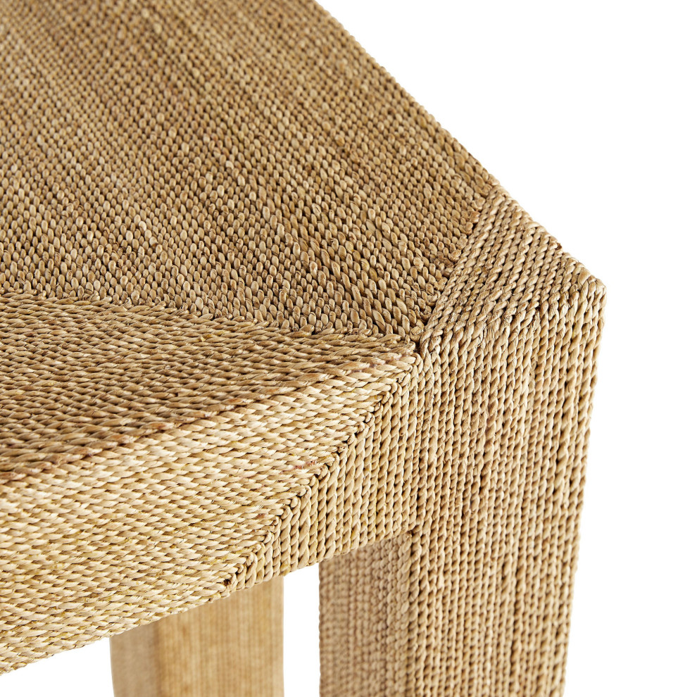 Palmetto Console  Natural Rope  Wood Frame  60 quotW (DW5002 3MLNP)   Beach Style   Console Tables   by Lighting Reimagined  Houzz