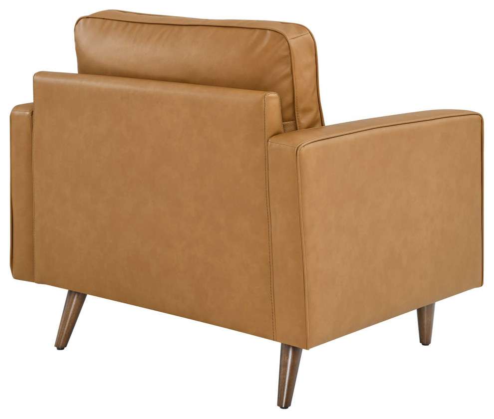 Valour Leather Armchair   Midcentury   Armchairs And Accent Chairs   by Modway  Houzz