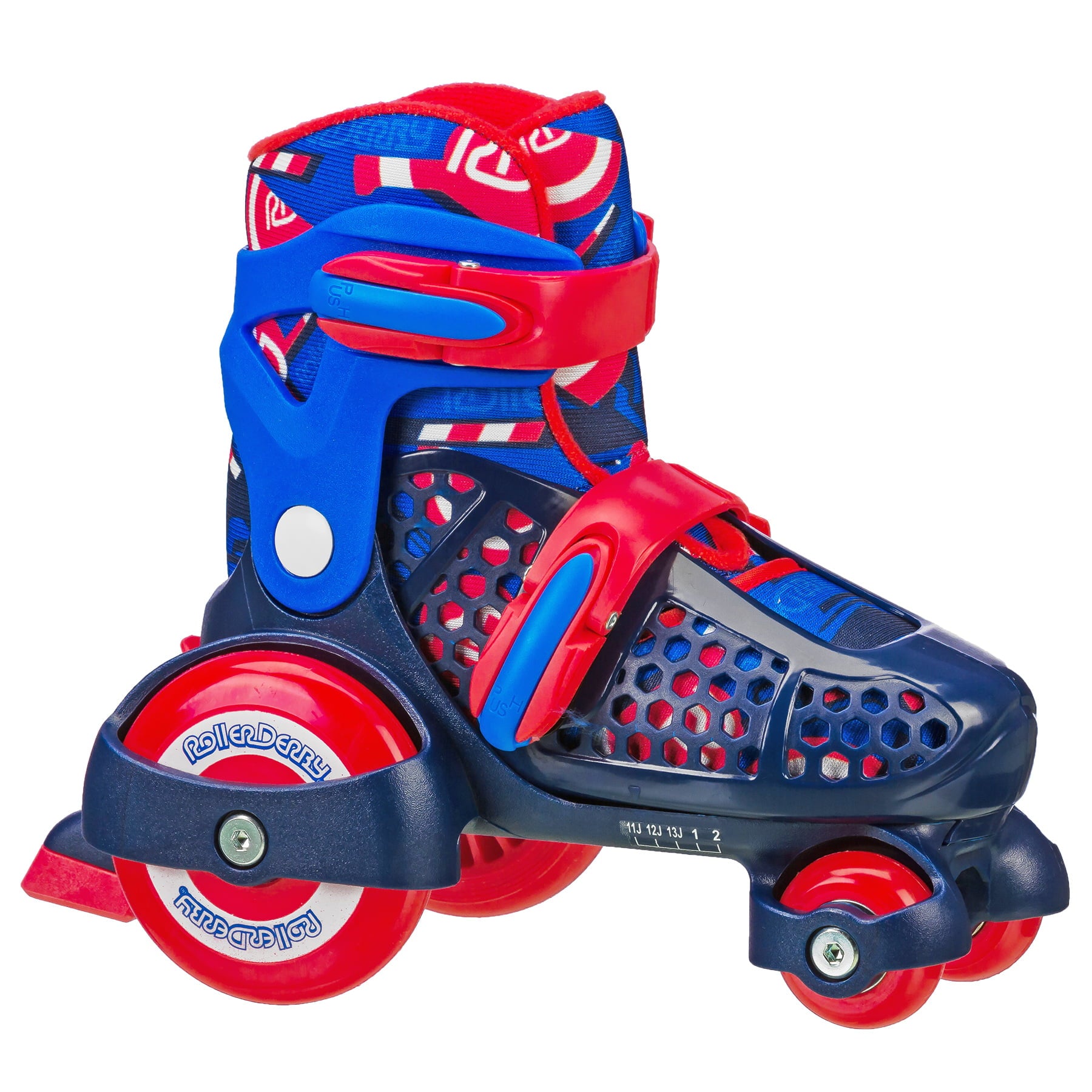 Roller Derby EZ-Roll Boy's Beginner Roller Skates，  Size Medium (11J-2)