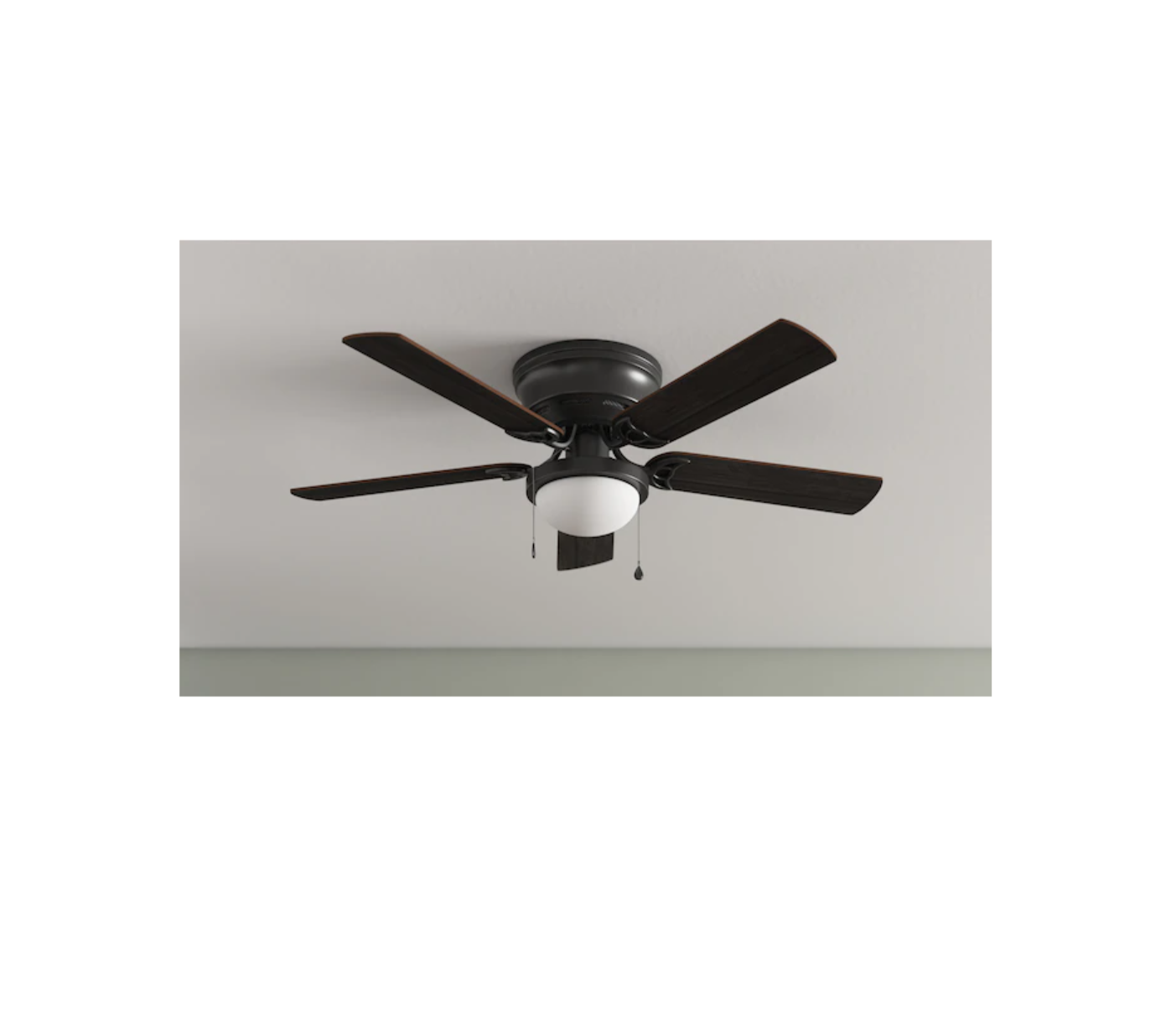 Harbor Breeze 41690 Armitage 52-in Bronze LED Indoor Flush Mount Ceiling Fan with Light (5-Blade)