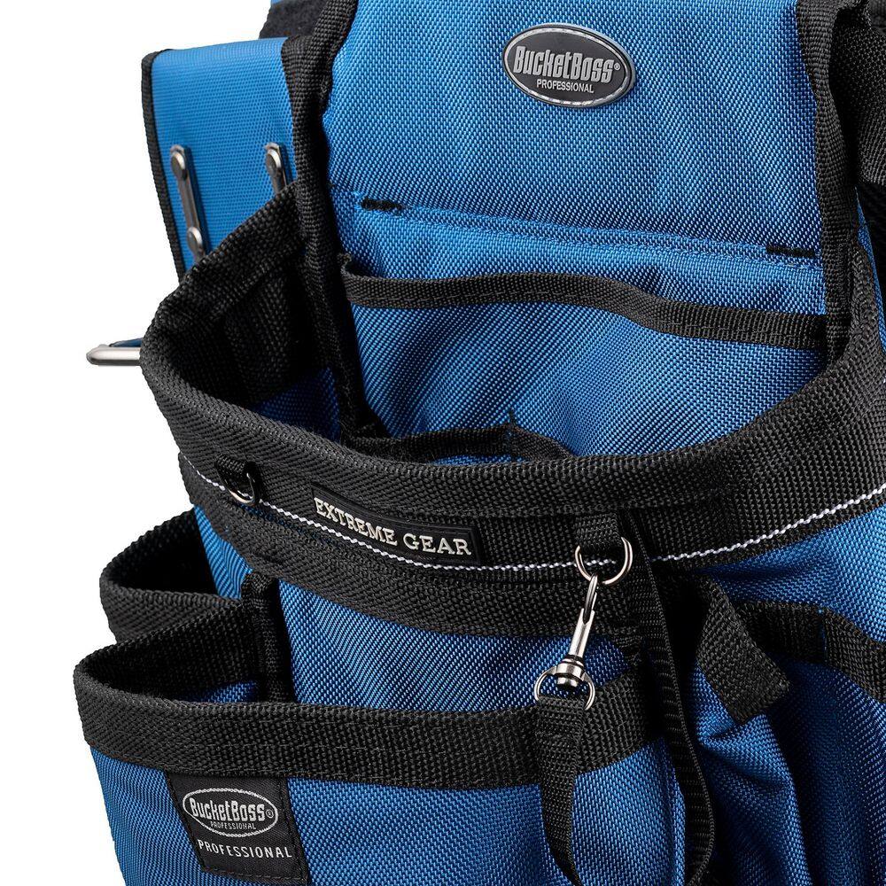 BUCKET BOSS 3-Bag Framer's Suspension Rig Work Tool Belt with Suspenders in Royal Blue 55185-RB