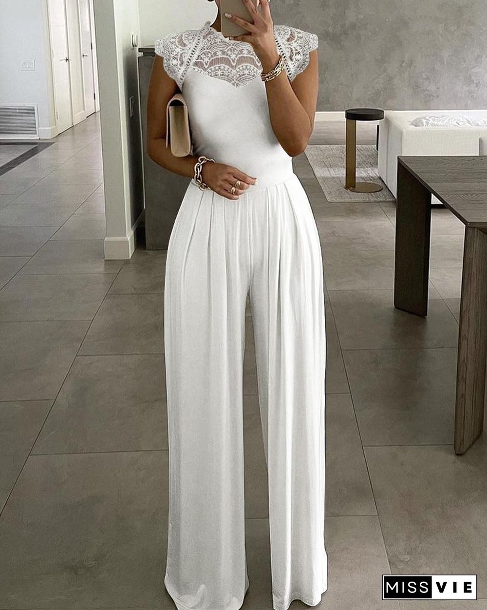 Lace Patchwork Jumpsuit